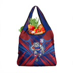 Western Bulldogs Australian Football Grocery Bag Aggressive Bulldog Mascot - Bold Team Colors