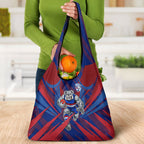 Western Bulldogs Australian Football Grocery Bag Aggressive Bulldog Mascot - Bold Team Colors