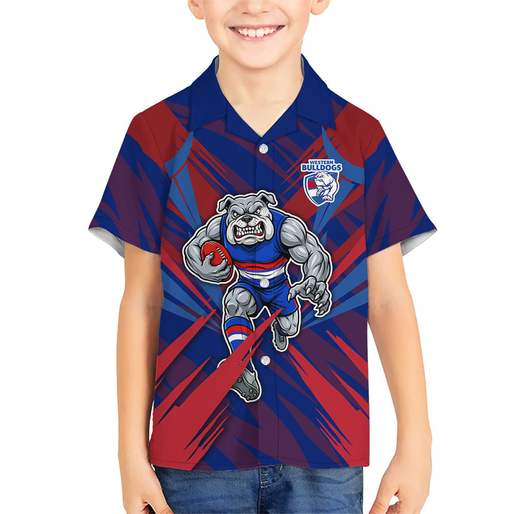 Western Bulldogs Australian Football Hawaiian Shirt Aggressive Bulldog Mascot - Bold Team Colors