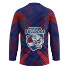 Western Bulldogs Australian Football Hockey Jersey Aggressive Bulldog Mascot - Bold Team Colors