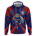 Western Bulldogs Australian Football Hoodie Aggressive Bulldog Mascot - Bold Team Colors