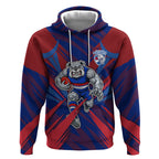 Western Bulldogs Australian Football Hoodie Aggressive Bulldog Mascot - Bold Team Colors