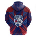 Western Bulldogs Australian Football Hoodie Aggressive Bulldog Mascot - Bold Team Colors