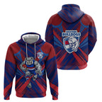 Western Bulldogs Australian Football Hoodie Aggressive Bulldog Mascot - Bold Team Colors