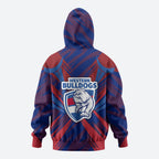 Western Bulldogs Australian Football Hoodie Aggressive Bulldog Mascot - Bold Team Colors