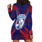 Western Bulldogs Australian Football Hoodie Dress Aggressive Bulldog Mascot - Bold Team Colors
