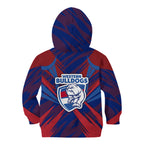 Western Bulldogs Australian Football Kid Hoodie Aggressive Bulldog Mascot - Bold Team Colors