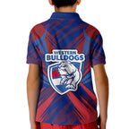 Western Bulldogs Australian Football Kid Polo Shirt Aggressive Bulldog Mascot - Bold Team Colors