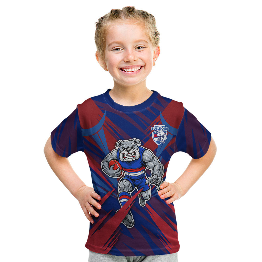 Western Bulldogs Australian Football Kid T Shirt Aggressive Bulldog Mascot - Bold Team Colors