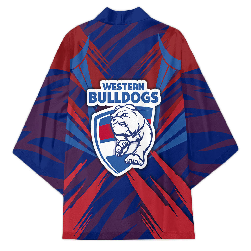 Western Bulldogs Australian Football Kimono Aggressive Bulldog Mascot - Bold Team Colors