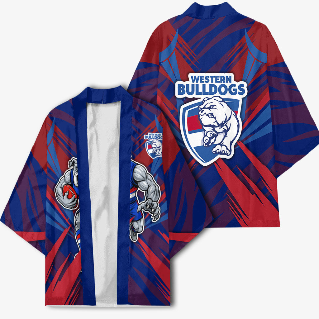 Western Bulldogs Australian Football Kimono Aggressive Bulldog Mascot - Bold Team Colors