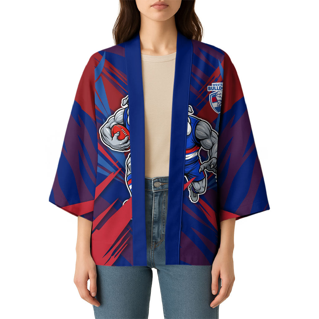 Western Bulldogs Australian Football Kimono Aggressive Bulldog Mascot - Bold Team Colors