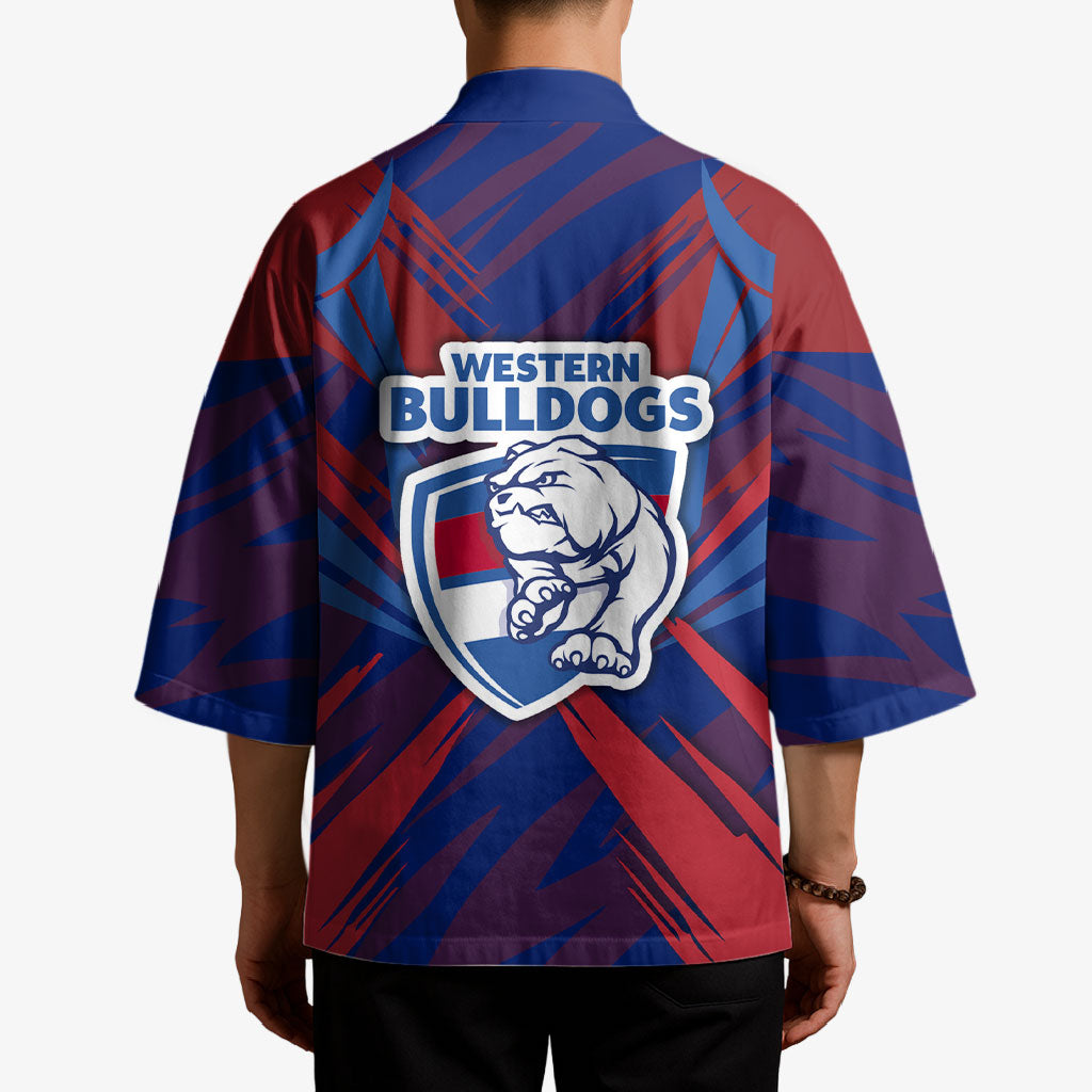 Western Bulldogs Australian Football Kimono Aggressive Bulldog Mascot - Bold Team Colors