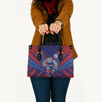 Western Bulldogs Australian Football Leather Bag Aggressive Bulldog Mascot - Bold Team Colors