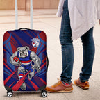 Western Bulldogs Australian Football Luggage Cover Aggressive Bulldog Mascot - Bold Team Colors