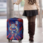 Western Bulldogs Australian Football Luggage Cover Aggressive Bulldog Mascot - Bold Team Colors