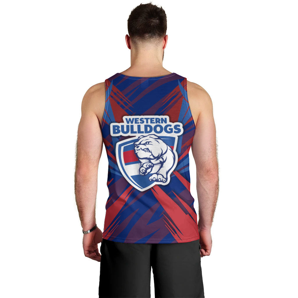 Western Bulldogs Australian Football Men Tank Top Aggressive Bulldog Mascot - Bold Team Colors