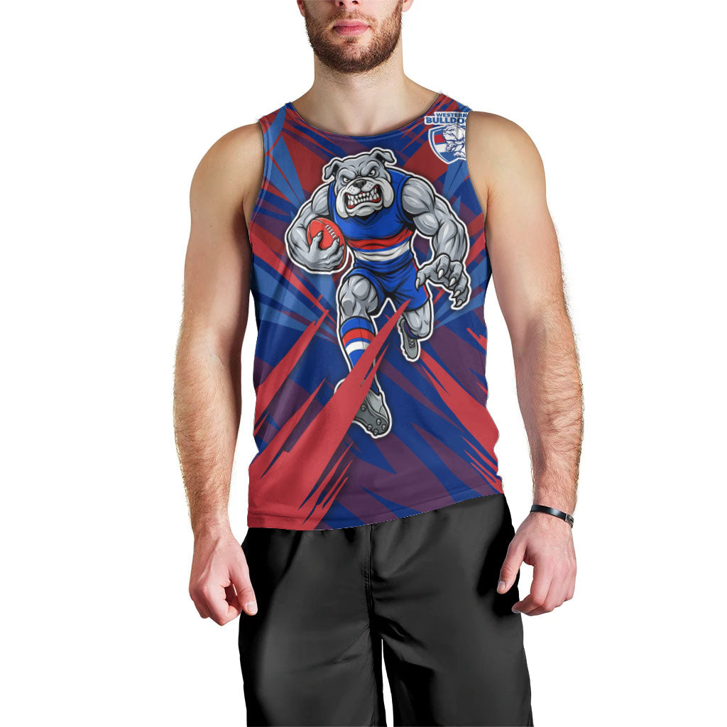 Western Bulldogs Australian Football Men Tank Top Aggressive Bulldog Mascot - Bold Team Colors
