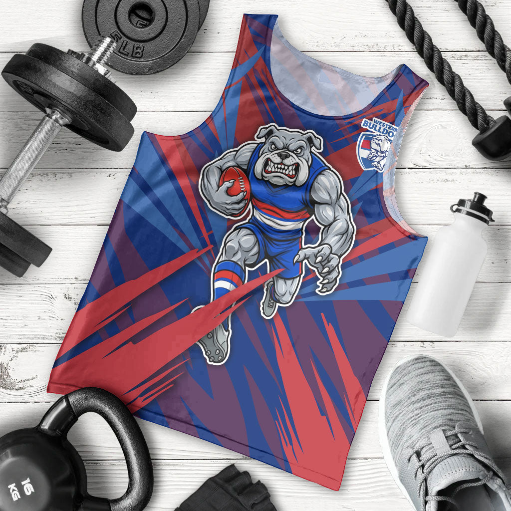 Western Bulldogs Australian Football Men Tank Top Aggressive Bulldog Mascot - Bold Team Colors