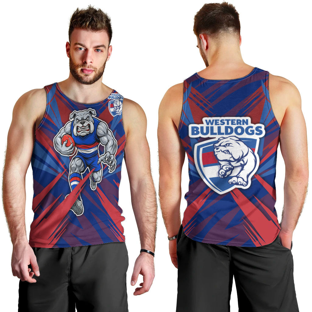 Western Bulldogs Australian Football Men Tank Top Aggressive Bulldog Mascot - Bold Team Colors