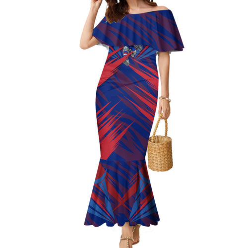 Western Bulldogs Australian Football Mermaid Dress Aggressive Bulldog Mascot - Bold Team Colors