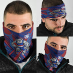 Western Bulldogs Australian Football Neck Gaiter Aggressive Bulldog Mascot - Bold Team Colors