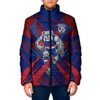 Western Bulldogs Australian Football Padded Jacket Aggressive Bulldog Mascot - Bold Team Colors