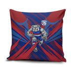 Western Bulldogs Australian Football Pillow Cover Aggressive Bulldog Mascot - Bold Team Colors