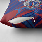 Western Bulldogs Australian Football Pillow Cover Aggressive Bulldog Mascot - Bold Team Colors
