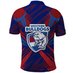 Western Bulldogs Australian Football Polo Shirt Aggressive Bulldog Mascot - Bold Team Colors
