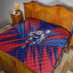 Western Bulldogs Australian Football Quilt Aggressive Bulldog Mascot - Bold Team Colors