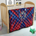 Western Bulldogs Australian Football Quilt Aggressive Bulldog Mascot - Bold Team Colors