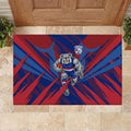Western Bulldogs Australian Football Rubber Doormat Aggressive Bulldog Mascot - Bold Team Colors