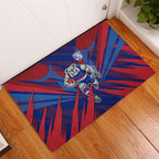 Western Bulldogs Australian Football Rubber Doormat Aggressive Bulldog Mascot - Bold Team Colors