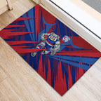 Western Bulldogs Australian Football Rubber Doormat Aggressive Bulldog Mascot - Bold Team Colors