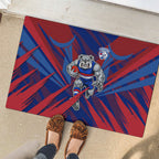 Western Bulldogs Australian Football Rubber Doormat Aggressive Bulldog Mascot - Bold Team Colors
