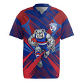 Western Bulldogs Australian Football Rugby Jersey Aggressive Bulldog Mascot - Bold Team Colors
