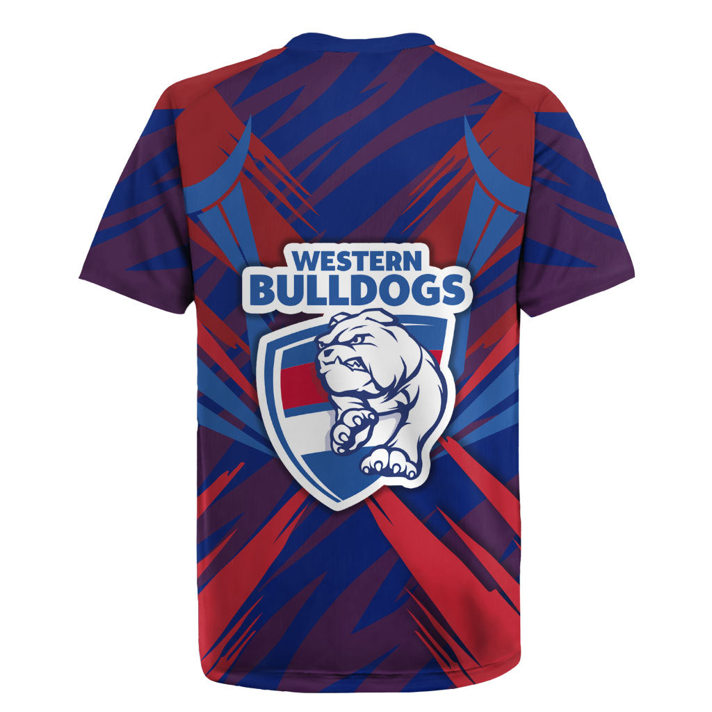 Western Bulldogs Australian Football Rugby Jersey Aggressive Bulldog Mascot - Bold Team Colors