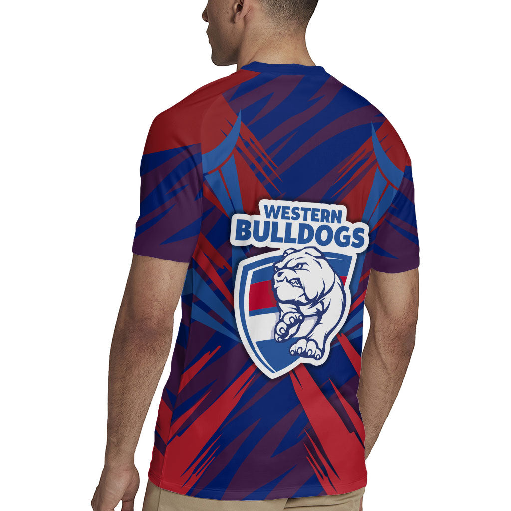 Western Bulldogs Australian Football Rugby Jersey Aggressive Bulldog Mascot - Bold Team Colors