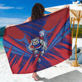 Western Bulldogs Australian Football Sarong Aggressive Bulldog Mascot - Bold Team Colors