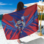 Western Bulldogs Australian Football Sarong Aggressive Bulldog Mascot - Bold Team Colors