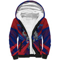 Western Bulldogs Australian Football Sherpa Hoodie Aggressive Bulldog Mascot - Bold Team Colors