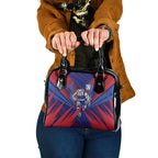 Western Bulldogs Australian Football Shoulder Handbag Aggressive Bulldog Mascot - Bold Team Colors