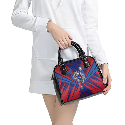 Western Bulldogs Australian Football Shoulder Handbag Aggressive Bulldog Mascot - Bold Team Colors