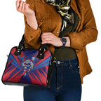 Western Bulldogs Australian Football Shoulder Handbag Aggressive Bulldog Mascot - Bold Team Colors