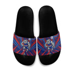 Western Bulldogs Australian Football Slide Sandals Aggressive Bulldog Mascot - Bold Team Colors