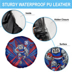 Western Bulldogs Australian Football Spare Tire Cover Aggressive Bulldog Mascot - Bold Team Colors