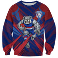 Western Bulldogs Australian Football Sweatshirt Aggressive Bulldog Mascot - Bold Team Colors