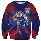 Western Bulldogs Australian Football Sweatshirt Aggressive Bulldog Mascot - Bold Team Colors