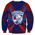Western Bulldogs Australian Football Sweatshirt Aggressive Bulldog Mascot - Bold Team Colors